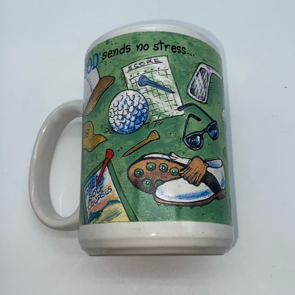Golf Theme Coffee Mug With Inspirational Text Religious